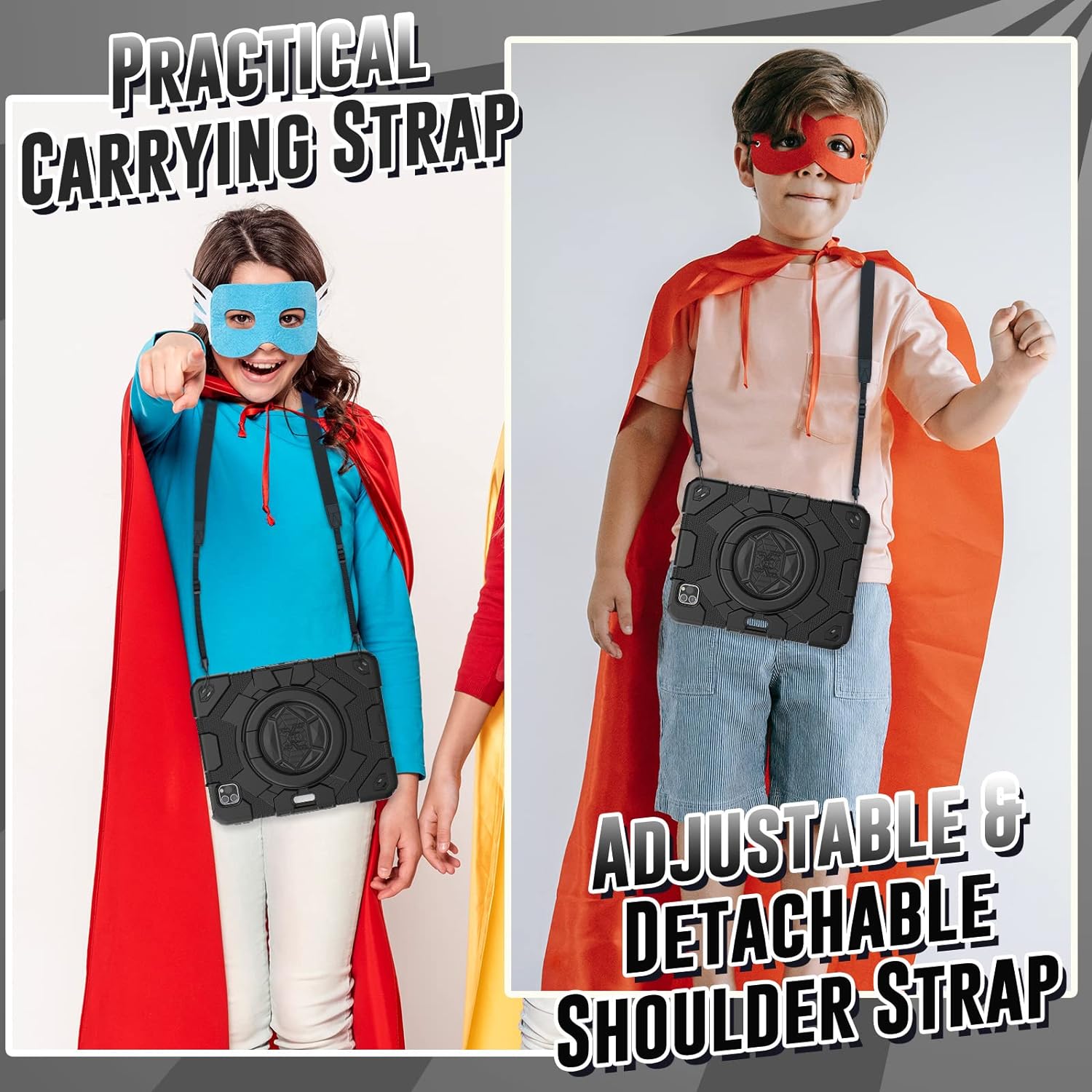 Étui robuste Defender Ring pour enfants avec sangle pour iPad Air 4/5 (4e/5e génération) / iPad Pro 11 Étui robuste Defender Ring pour enfants avec sangle pour iPad Air 4/5 (4e/5e génération) / iPad Pro 11